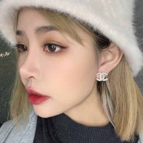 新款 CHANEL香奈儿双c耳钉耳环