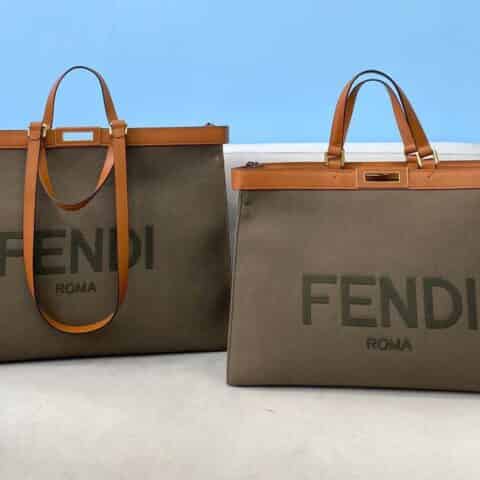 FENDI芬迪经典FENDI字母刺绣手提包8265
