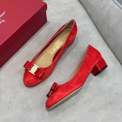 SF salvatore Ferragamo 菲拉格慕羊京绒面半内里单鞋