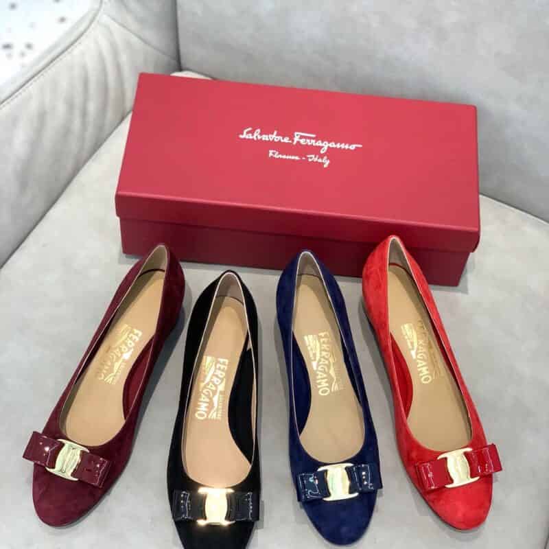 SF salvatore Ferragamo 菲拉格慕羊京绒面半内里单鞋