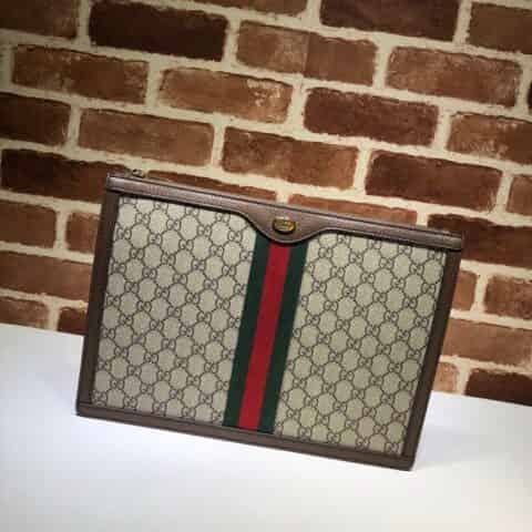 GUCCI古驰GG Supreme帆布文件袋523359