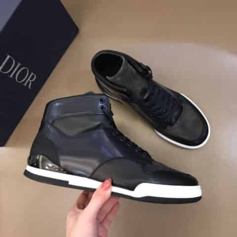 DIOR迪奥   头层柔软小牛皮内里D～r新品奢潮高帮运动鞋