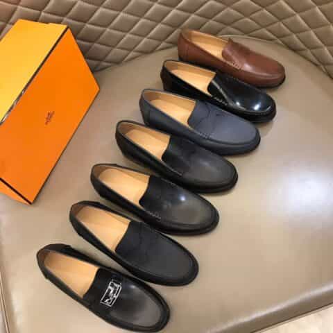Hermes爱马仕 H 高端版本进口头层牛皮男士商务皮鞋
