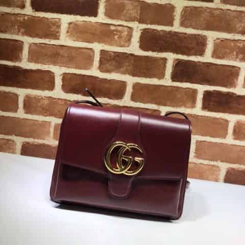 GUCCI古驰19早秋新款Arli系列 女士中号翻盖双G扣单肩斜跨包550126
