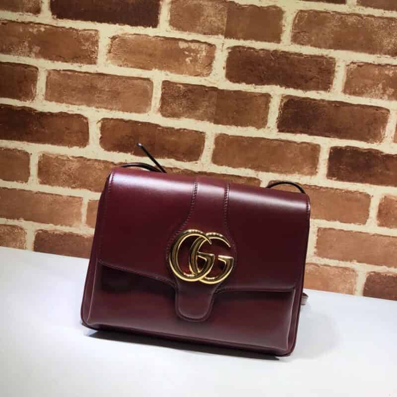 GUCCI古驰19早秋新款Arli系列 女士中号翻盖双G扣单肩斜跨包550126