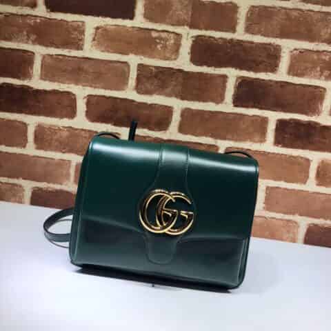GUCCI古驰19早秋新款Arli系列 女士中号翻盖双G扣单肩斜跨包550126