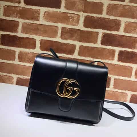GUCCI古驰19早秋新款Arli系列 女士中号翻盖双G扣单肩斜跨包550126