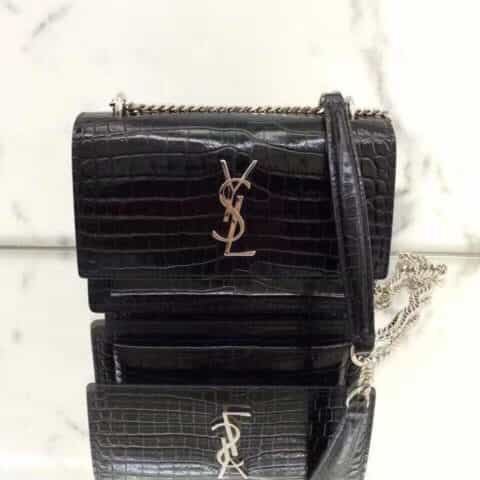 Saint laurent Ysl Sunset Mini bag鳄鱼纹日落包 452157