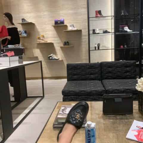 chanel香奈儿 2021早春菱格一脚蹬乐福鞋