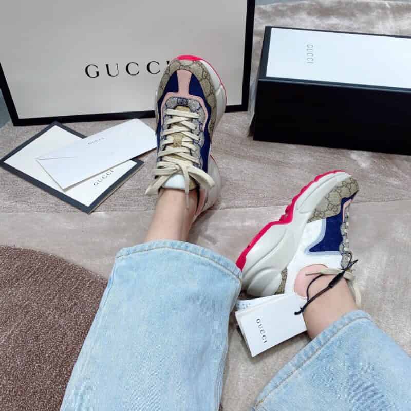 Gucci古驰 G家秋冬复古拼色老爹鞋