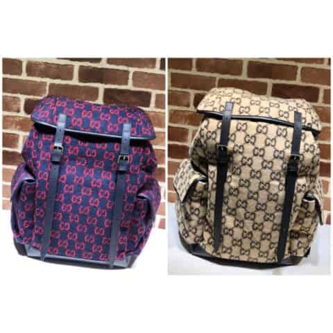 GUCCI古驰毛呢布双肩背包598182