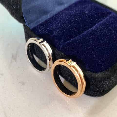 蒂芙尼Tiffany&co T系列 窄版光面戒指
