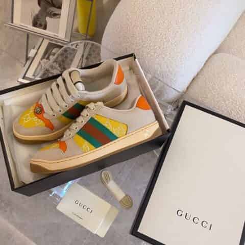 Gucci古驰 Gu~i情侣低帮运动鞋系列复古小脏鞋平板鞋