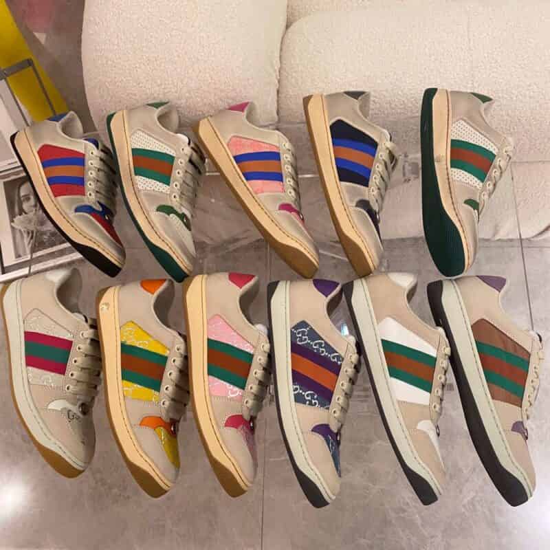 Gucci古驰 Gu~i情侣低帮运动鞋系列复古小脏鞋平板鞋