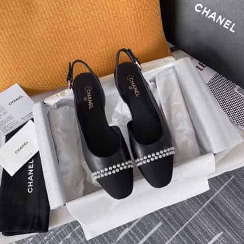 CHANEL香奈儿 进口小羊皮2020ss超美珍珠凉鞋
