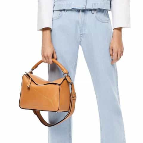 LOEWE罗意威 最新款卡其色Puzzle bag几何包 0533中号30CM