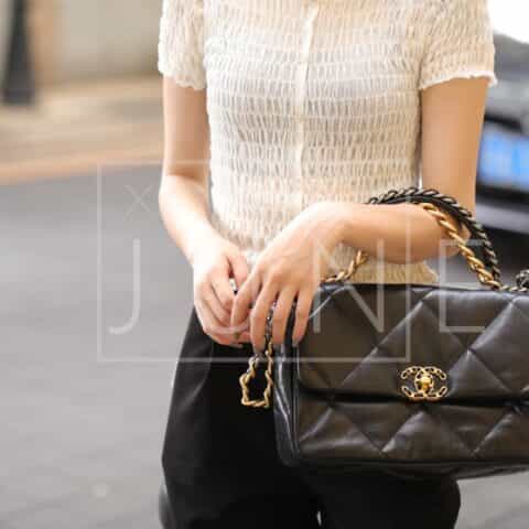 Chanel香奈儿 19 Flap Bag AS1161中号30CM黑色