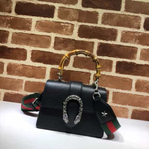 Gucci古驰迷你女包Dionysus竹节斜挎单肩宽肩带包523367