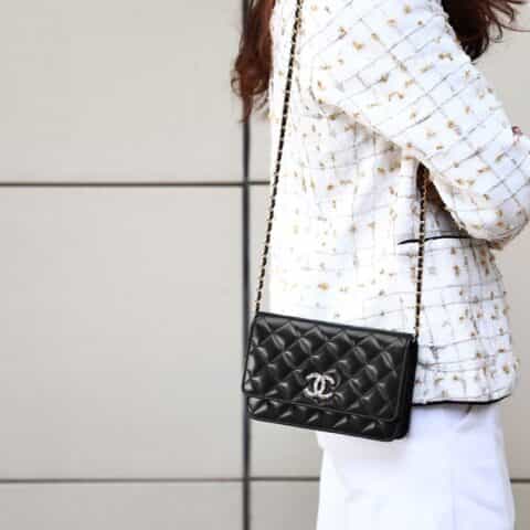 Chanel/香奈儿 2021小香最新宝石扣woc单肩斜挎包