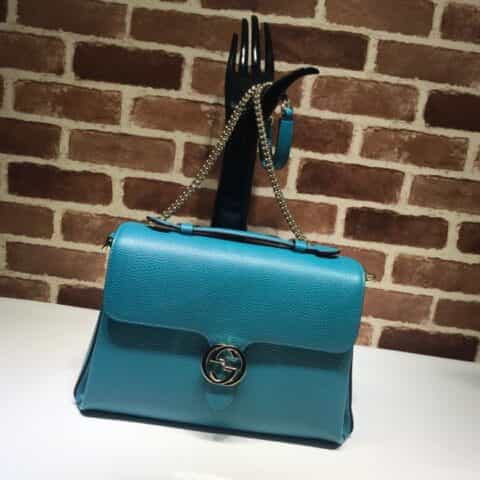 GUCCI古驰女士牛皮大号双G扣邮差包斜挎包510306