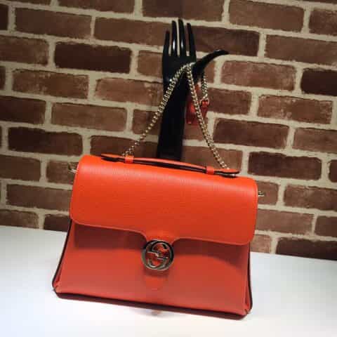 GUCCI古驰女士牛皮大号双G扣邮差包斜挎包510306
