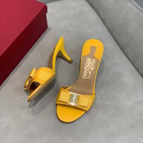 SF salvatore Ferragamo 菲拉格慕经典款细跟拖鞋高跟凉拖