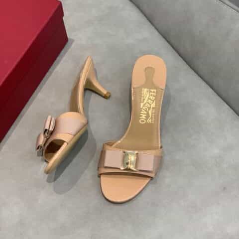 SF salvatore Ferragamo 菲拉格慕经典款细跟拖鞋高跟凉拖
