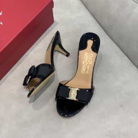 SF salvatore Ferragamo 菲拉格慕经典款细跟拖鞋高跟凉拖