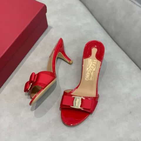 SF salvatore Ferragamo 菲拉格慕经典款细跟拖鞋高跟凉拖