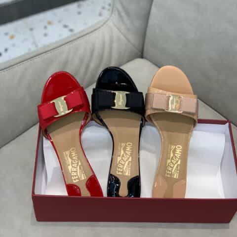 SF salvatore Ferragamo 菲拉格慕经典款细跟拖鞋高跟凉拖