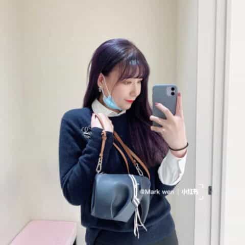 LOEWE罗意威 Elephant stripes Mlnl bag斜挎小象包 0192蓝色