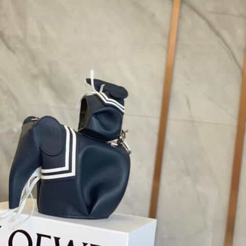 LOEWE罗意威 Elephant 小象挂饰 0255蓝色