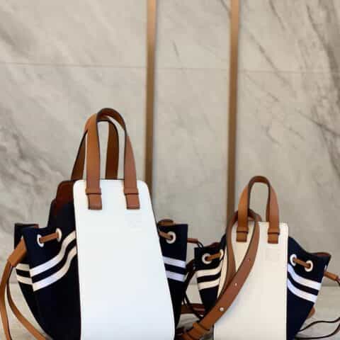 LOEWE罗意威 Hammock bag 吊床包 0500蓝白拼色