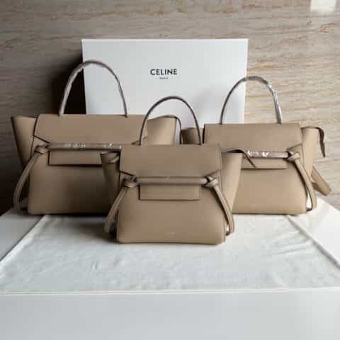 Celine思琳 Belt 奶茶色掌纹鲶鱼包 189103 189153 189003