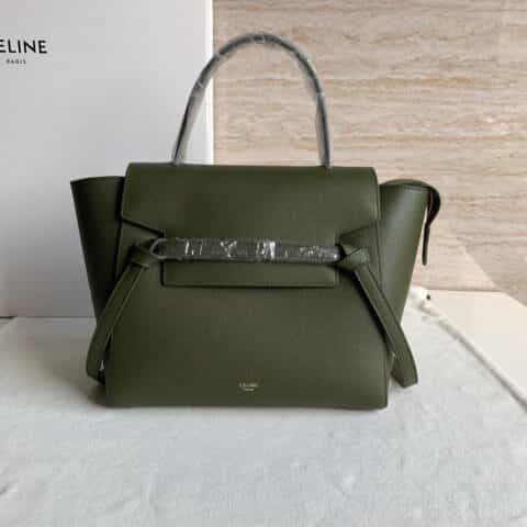 Celine思琳 Belt 军绿色掌纹鲶鱼包 189103 189153 189003
