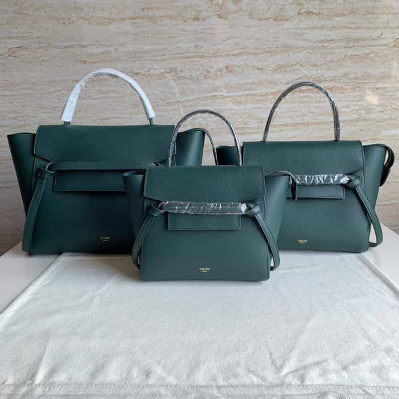 Celine思琳 Belt 墨绿色掌纹鲶鱼包 189103 189153 189003