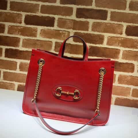 GUCCI古驰马衔扣1955系列中号托特包621144