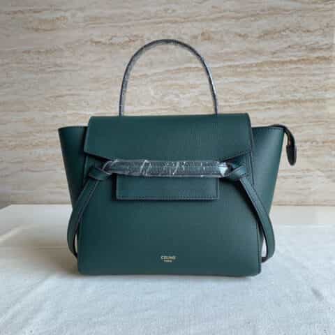 Celine思琳 Belt 墨绿色掌纹鲶鱼包 189103 189153 189003