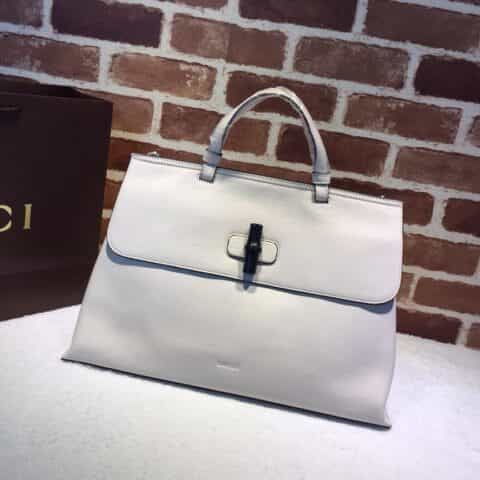 GUCCI古驰女士牛皮纯色手提单肩包370830