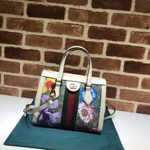 GUCCI古驰Ophidia系列GG花卉小号托特包547551