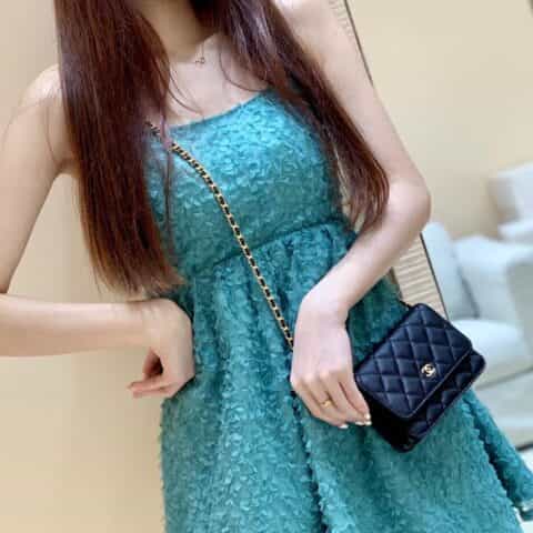 Chanel Mini woc经典款之Wallet on chain单肩斜挎链条包 AP1649