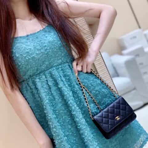 Chanel Mini woc经典款之Wallet on chain单肩斜挎链条包 AP1649