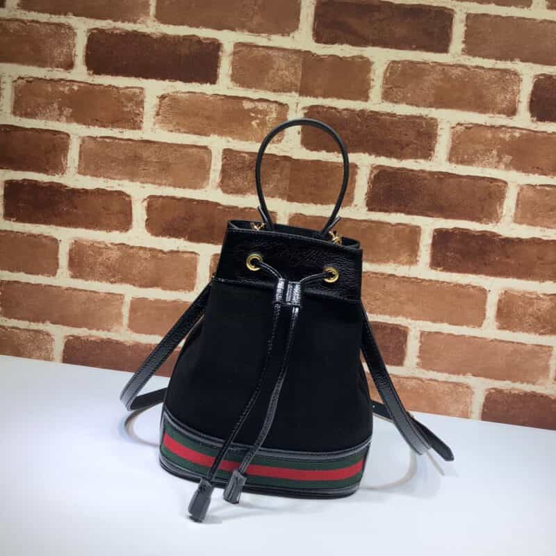GUCCI古驰磨砂皮Ophidia系列GG小号水桶包550621