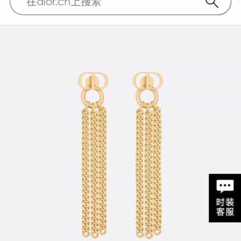 2021 DIOR迪奥CD流苏耳钉耳环