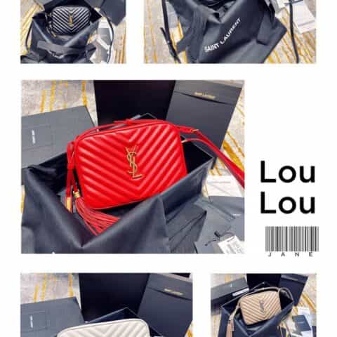 Saint laurent Ysl Lou Bag 相机包 520534奶茶色银扣