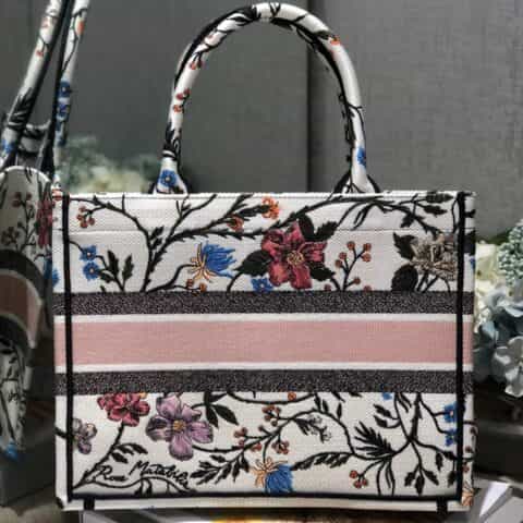 Dior Book Tote甄选月季刺绣托特包