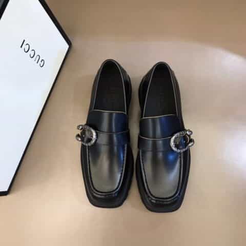 GUCCI古驰 头层小牛皮内里G~家男士厚底正装休闲皮鞋