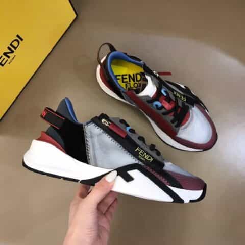 FENDI芬迪   F D春夏新品男士一脚蹬运动鞋