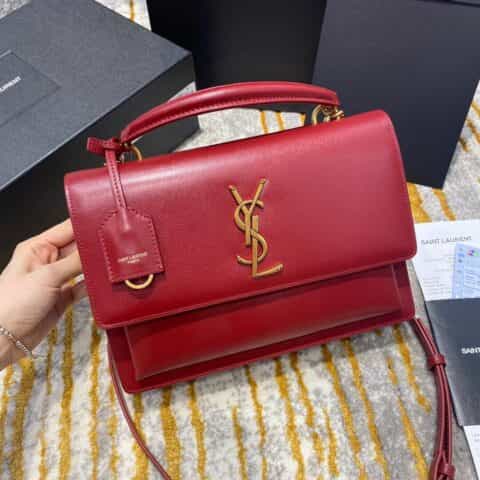 Saint laurent Ysl New medium sunset日落包 634723浅酒红色