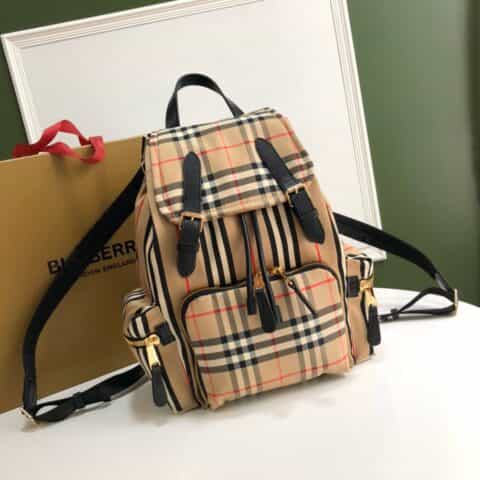 Burberrt巴宝莉Vintage 格纹军旅背包